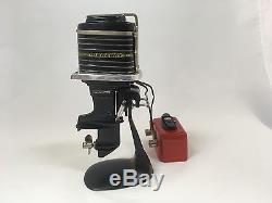 K & O 1962 Mercury Merc 1000 100HP Toy Outboard Motor WithGas Tank Battery Rare