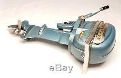 K&O Evinrude Big-Twin Outboard Motor Mini Toy Boat Blue Japan Vintage Original