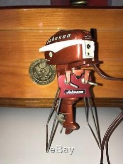K&O Toy Outboard Motor, Johnson 30 hp, with Stand & Box with Instructions