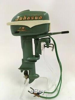 K and O 1955 Johnson 25HP Toy Outboard Motor With Box And Sheet