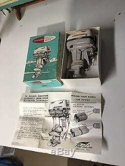 K&o toy outboard boat motor johnson model box papers RUNS 1961
