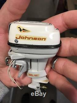 K&o toy outboard boat motor johnson model box papers RUNS 1961