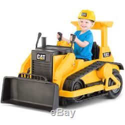 Kid Trax CAT Bulldozer 12 Volt Battery Powered Ride On Electronic Motor Yellow