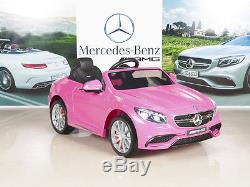 Kids 12V Electric Power Wheels RC Ride On Car Mercedes-Benz S63 Radio & MP3 Pink
