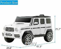 Kids 12V Electric Ride on Car Toys Licensed Mercedes-Benz G63 with RC Music White