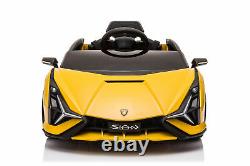 Kids 12V Ride On Car with Remote Control power Display USB MP4 Touch Screen Yellow