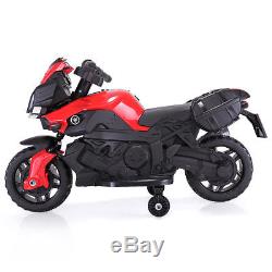 Kids 4 Wheel Electric Motorcycle Car 6V Bike Battery Powered Ride On Toy Car Red