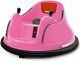 Kids Astm-certified Electric 6v Ride Bumper Car With Remote Control 360 Spin Pink