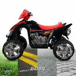 Kids ATV Quad 4-Wheel Ride On With 12V Battery Electric LED Lights ASTM F963, Red