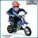 Kids Dirt Bike Motorcycle Electric 24 Volt Battery 14 Mph Blue Children Play Toy