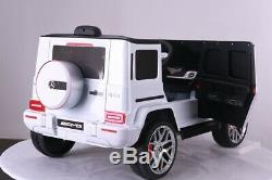 Kids Electric 12V Licensed Mercedes-Benz G63 Ride on Toy Car with RC Music WHITE