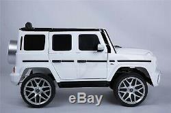 Kids Electric 12V Licensed Mercedes-Benz G63 Ride on Toy Car with RC Music WHITE
