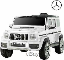 Kids Electric 12V Licensed Mercedes-Benz G63 Ride on Toy Car with RC Music White