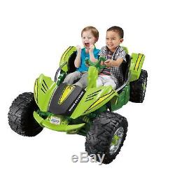Kids Electric Battery Car Power Wheels Dune Racer Extreme Green Ride On Vehicle