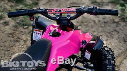 Kids Electric Battery Mini Quad ATV Dirt Ride On mars 24V go-bowen pink