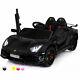Kids Electric Car 12v Battery Lambo Ride On Toy Remote Control Mp3 Lights Black