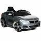 Kids Electric Car Bmw Ride On Toys Remote Control Mp3 Music Leather Seat Silver