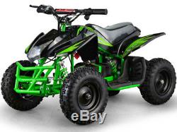 Kids Four Wheeler Electric Battery 24V Boys Girls Green Mini ATV Dirt Bike New