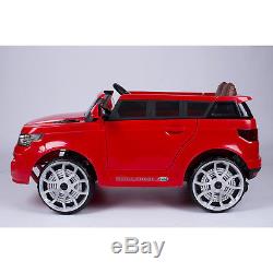 Kids LAND ROVER SUV Ride on Truck Car R/c Remote Control, LED Lights on Toy Red