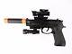 Kids Plastic Toy Police Gun 9mm Set Battery Operated With Orange Tip & Silencer