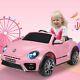 Kids Ride On 12v Car Beetle Style Battery Powered Toy Vehicle Withremote Control