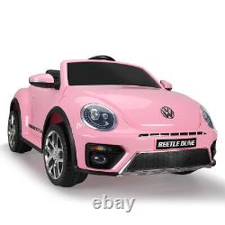 Kids Ride On 12V Car Beetle Style Battery Powered Toy Vehicle withRemote Control