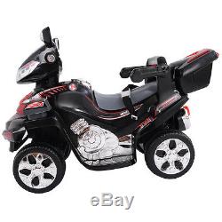 Kids Ride On ATV Quad 4 Wheel Electric Toy Car 6V Battery Power WithRemote Black