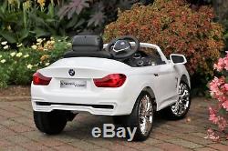 Kids Ride-On BMW 4-Series Car White Licensed Electric 12V Dual Motor with Remote