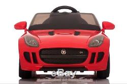 Kids Ride On Car 12V RC Electric Wheels with Remote & Radio Jaguar F-TYPE Red