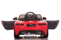 Kids Ride On Car 12V RC Electric Wheels with Remote & Radio Jaguar F-TYPE Red