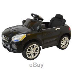 Kids Ride On Car 6V RC Remote Control Battery Powered with LED Lights MP3 Black