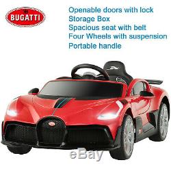 Kids Ride On Car Bugatti Divo 12V Motorized Vehicles With RC Horn Safety Lock