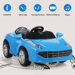 Kids Ride On Car Electric 6V Battery Power Gift Toy MP3 With Remote Control Blue