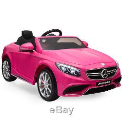 Kids Ride On Car MP3 Battery Power Parent Remote Control RC Mercedes S63 Pink