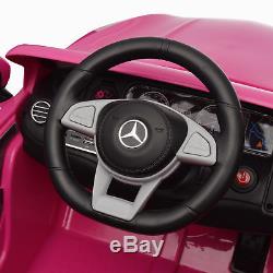 Kids Ride On Car MP3 Battery Power Parent Remote Control RC Mercedes S63 Pink