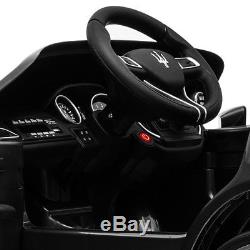 Kids Ride On Car Maserati License 12V Rechargeable With MP3 / Remote Black