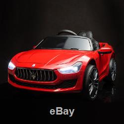Kids Ride On Car Maserati License 12V Rechargeable With MP3 / Remote Red
