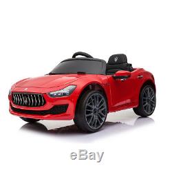 Kids Ride On Car Maserati License 12V Rechargeable With MP3 / Remote Red