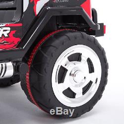Kids Ride On Cars Power Wheels Electric Battery Remote Control USB Player Black