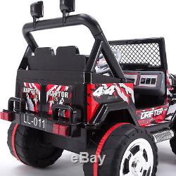 Kids Ride On Cars Power Wheels Electric Battery Remote Control USB Player Black