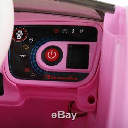 Kids Ride On Electric Car with LED Light Remote Control 3 Speed MP3 Music 6V Pink