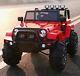 Kids Ride On Jeep 12v Power With Big Wheels And Remote Control, Radio/mp3, Red