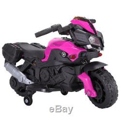 Kids Ride On Motorcycle Battery 4 Wheel Bicycle Electric Toy New Pink