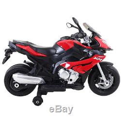 Kids Ride On Motorcycle Licensed BMW 12V Battery Powered Toy withTraining Wheel