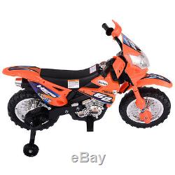 Kids Ride On Motorcycle with Training Wheel 6V Battery Powered Electric Toy New