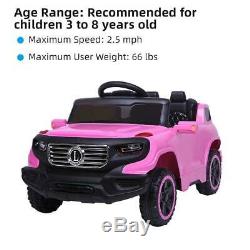 Kids Ride on Car Toys Electric Battery Power 3 Speed Mode with Remote Control Pink