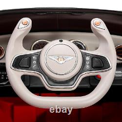 LICENSED Bentley Style Kids Electric Ride On Car Gifts Toys Remote Control White