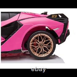 Lamborghini Ride On Cars with Remote Control 12V power USB MP4 Touch Screen Pink