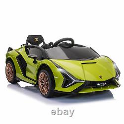 Lamborghini SIAN 12V Kids Rechargeable Ride On Car Toy with Remote Control Green