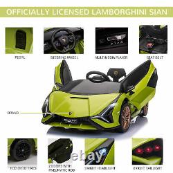 Lamborghini SIAN 12V Kids Rechargeable Ride On Car Toy with Remote Control Green